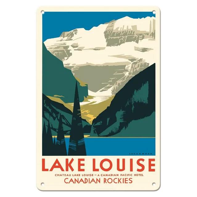 Vintage City View Metal Tin Signs  Landscape Plaque Wall Decoration Posters for Man Cave Home Cafe Garden Club Bar  Iron Pain