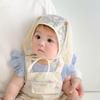 AYHM Newborn Hat with Rabbit Baby Babushka Size for Newborns Mesh Baby Baby Hat Ears, Bonnet, Beige, Lace, 38-44cm, (0-1 Years), Rabbit, Lace,