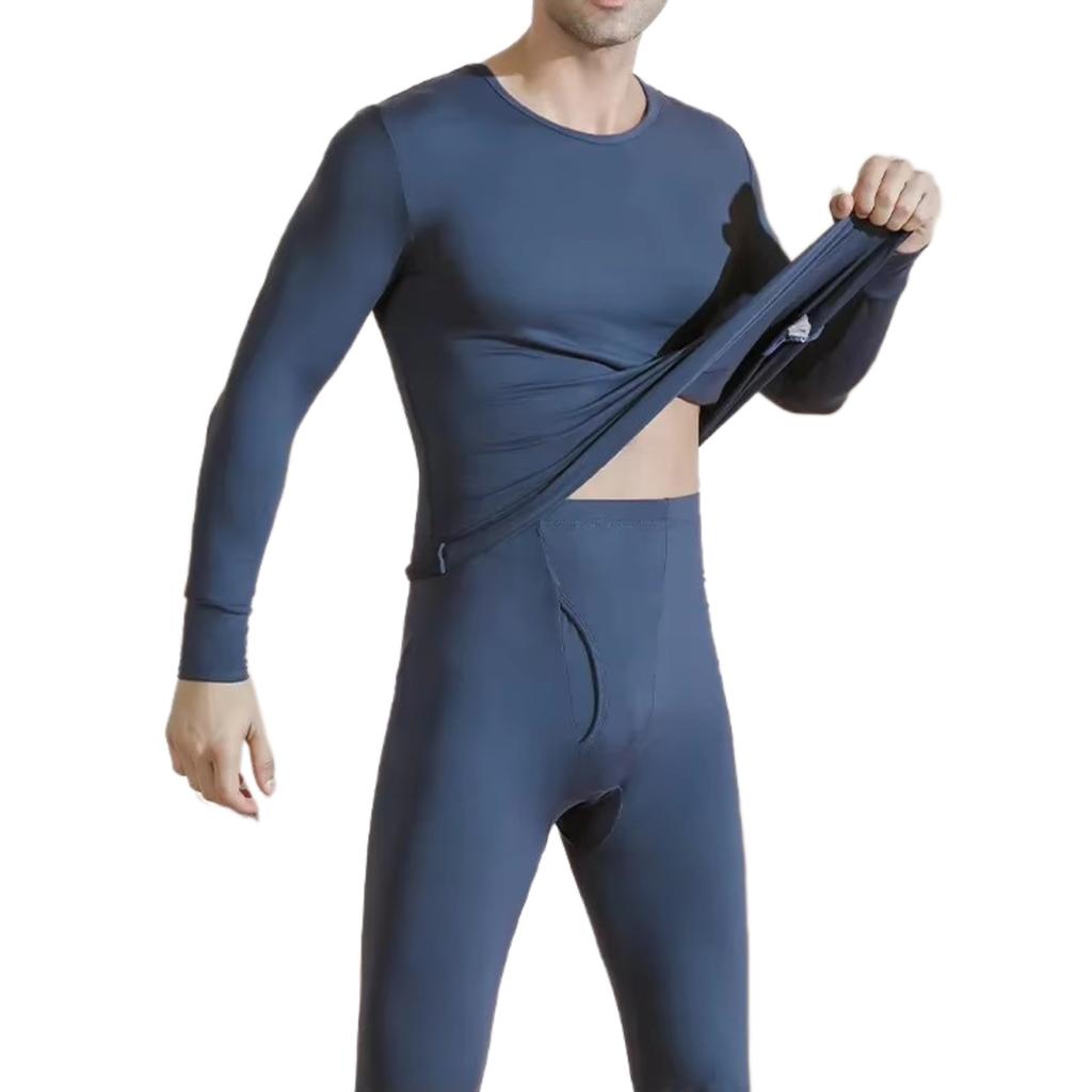 Θερμοεσώρουχα Ζεστή Βασική Στρώση Μπλούζες Συμπίεσης Σετ Μακρύ Κολάν για Άνδρες Κρύο Καιρό Χειμώνα Μακρυμάνικα Άνετα Παντελόνια Μαλακή Μπλούζα