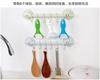 Modern Adjustable 6-Hook Plastic Seamless Kitchen Wall Hook Strong Suction Cup Storage Suction Hook ABS Sticky Hook Adhesive Bag
