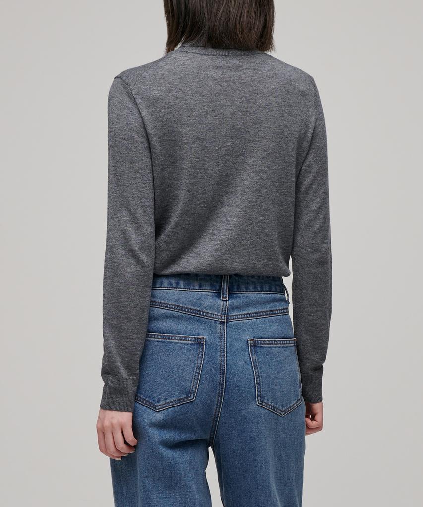 MUSINSA STANDARD WOMAN Women'S Merino Wool Blend High-Gauge Turtleneck Knit [Medium Grey]