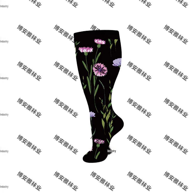 Cross-Border Plus Size Compression Sport Socks - High Elasticity for Obesity