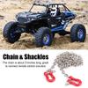 1:10 Scale Metal Alloy Chain & Tow Shackles for RC Crawler SCX 10 D90 Truck Accessory