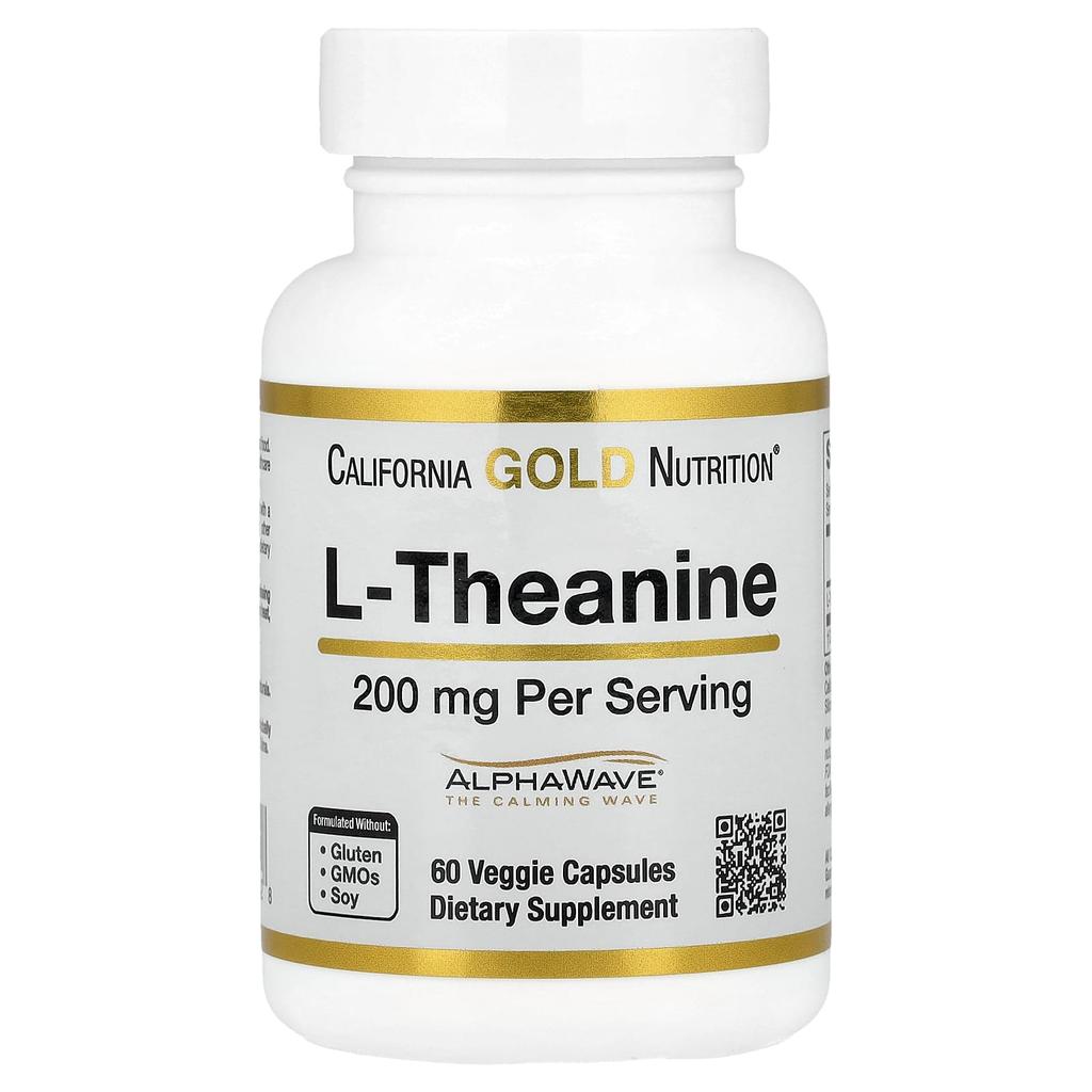 L-Theanine with Alphawave®, 200Mg, 60 Veggie Capsules
