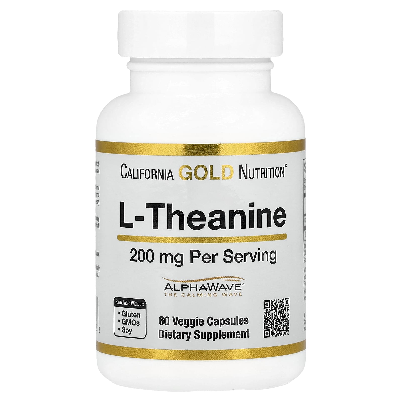 

L-Theanine with Alphawave®, 200Mg, 60 Veggie Capsules