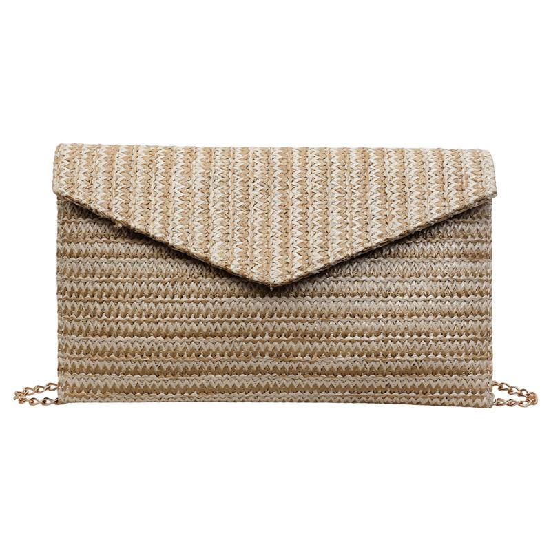 Borsa Piccola Quadrata Monocolore da Pendolare Borsa da Sera in Paglia Pochette Borsa a Spalla/Crossbody da Donna