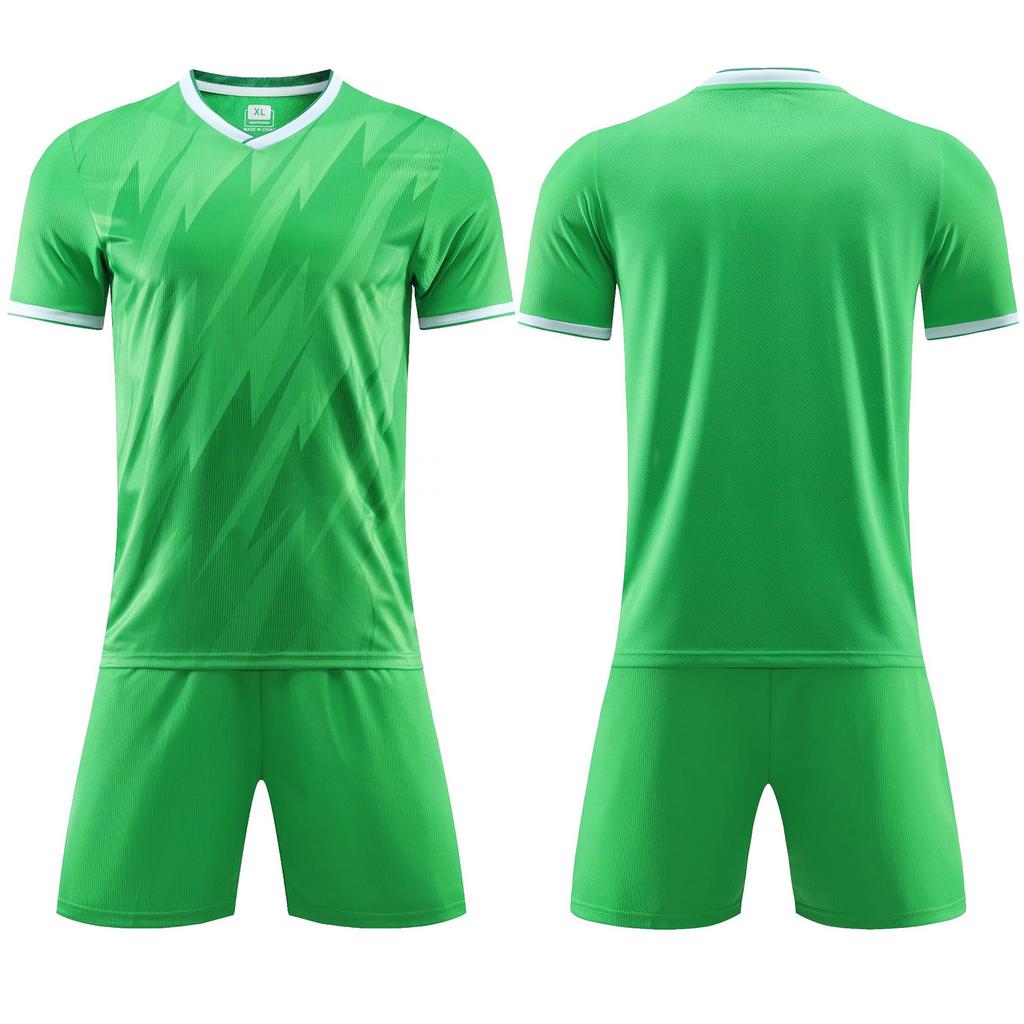 Wholesale New Football Jersey Suit Men's and Women's Short-sleeved Training Jersey Custom Student Game Breathable Quick-drying Football Jersey