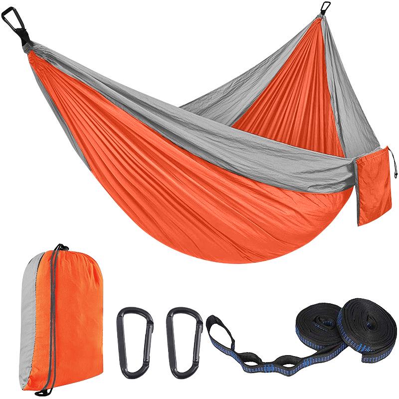 Portable Nylon Parachute Camping Hammock Swing Chair (Single/Double)