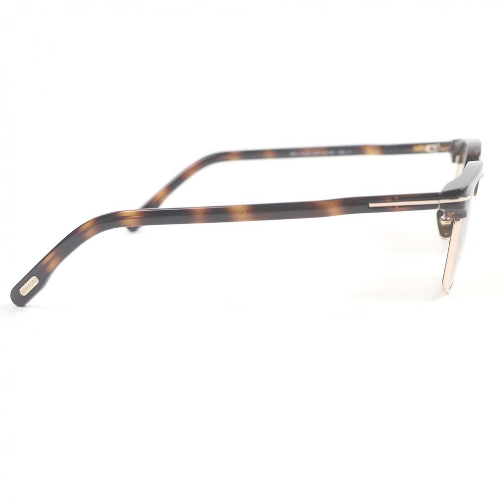 Excellent TOM FORD sunglasses Marble Half Rim Clear Brown Gold Yellow Lens Used