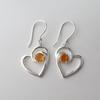 Natural Citrine Gemstone Silver Partywear Earring 1.5" 925 Sterling Silver Jewelry For Anniversary Gift Ce-21-8