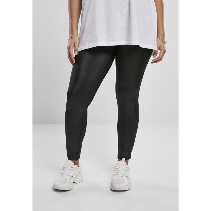 Legging Femme - Urban Classics - Imitation Cuir - Grandes Tailles - Noir - Confortable Et Tendance