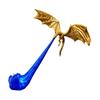 Fantasy Ornament for Bookshelves Dragon Bookshelf Nook Light, 3D Printed Fire-Breathing Shelf Decor with Flame Decorative Bookends Study Base,