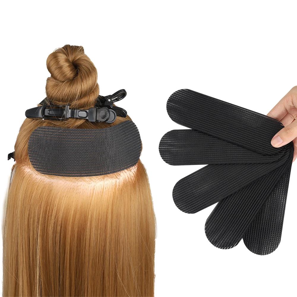 10PCS Hair Bangs Stickers Oval Self-Adhesive Invisible Nylon Flyaway Hair Tamer No Trace Magic Tape Hair Grippers Daily Hair Styling