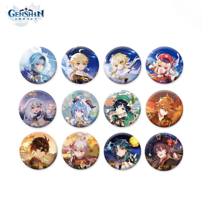 Authorized By MiHoYo 58mm Genshin Impact Theme Serie Character Badges