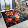Colorful Peony Pattern Carpet, Non-slip Soft and Comfortable, Elegant and Generous, Bedside Mat, Decorate Beautiful Room