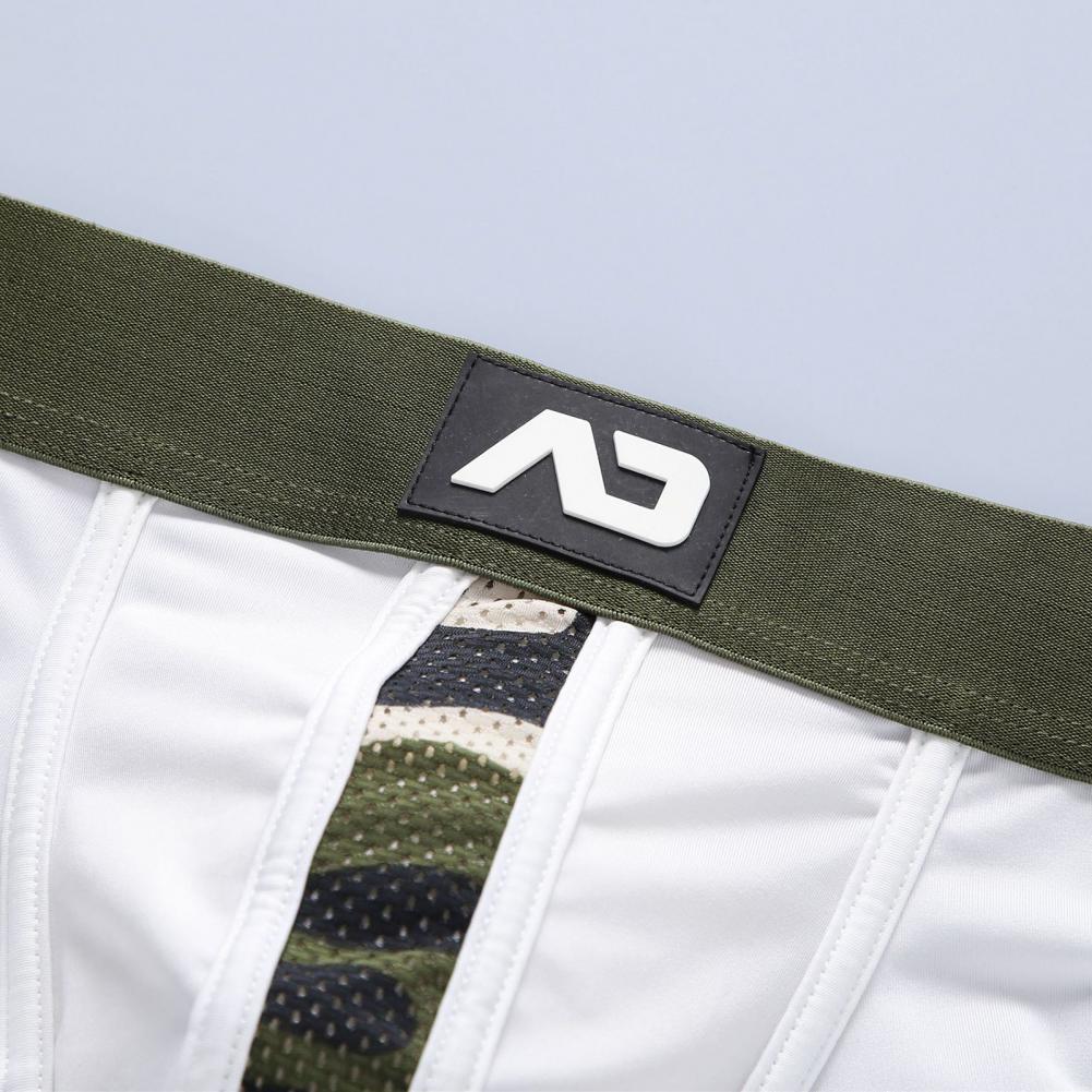 Men's Casual Underwear Low-Rise Patchwork Color Shorts 3D U-Convex High Elasticity Panties Widened Elastic Waistband