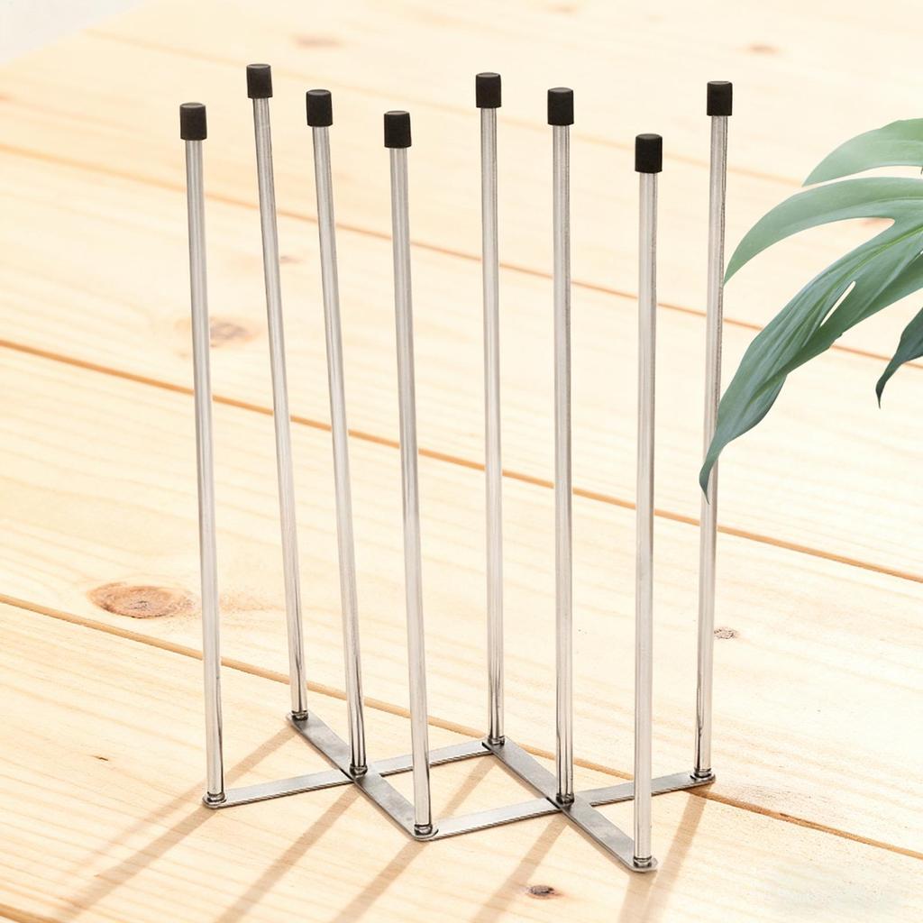 Baby Bottle Drying Rack Stainless Steel Reusable Kitchen Countertop Organizer Baby Bottle Dry Rack For Glass Mugs Wine Decanter