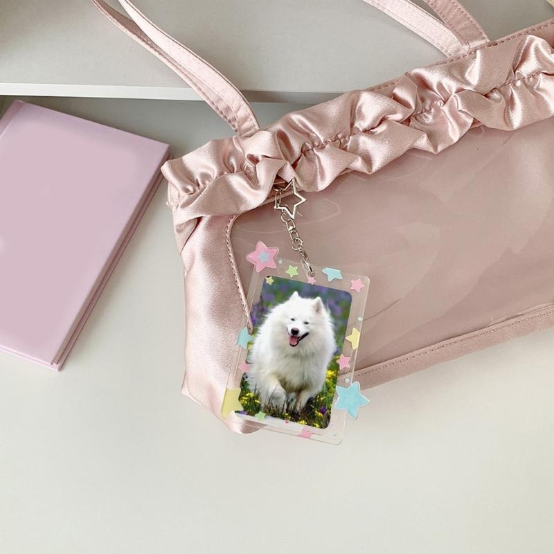 3 Inch Photo Card Pouches Photo Card Protector Sleeve Mini Photo Protector With Carry Hook For Backpacks Key Organizes