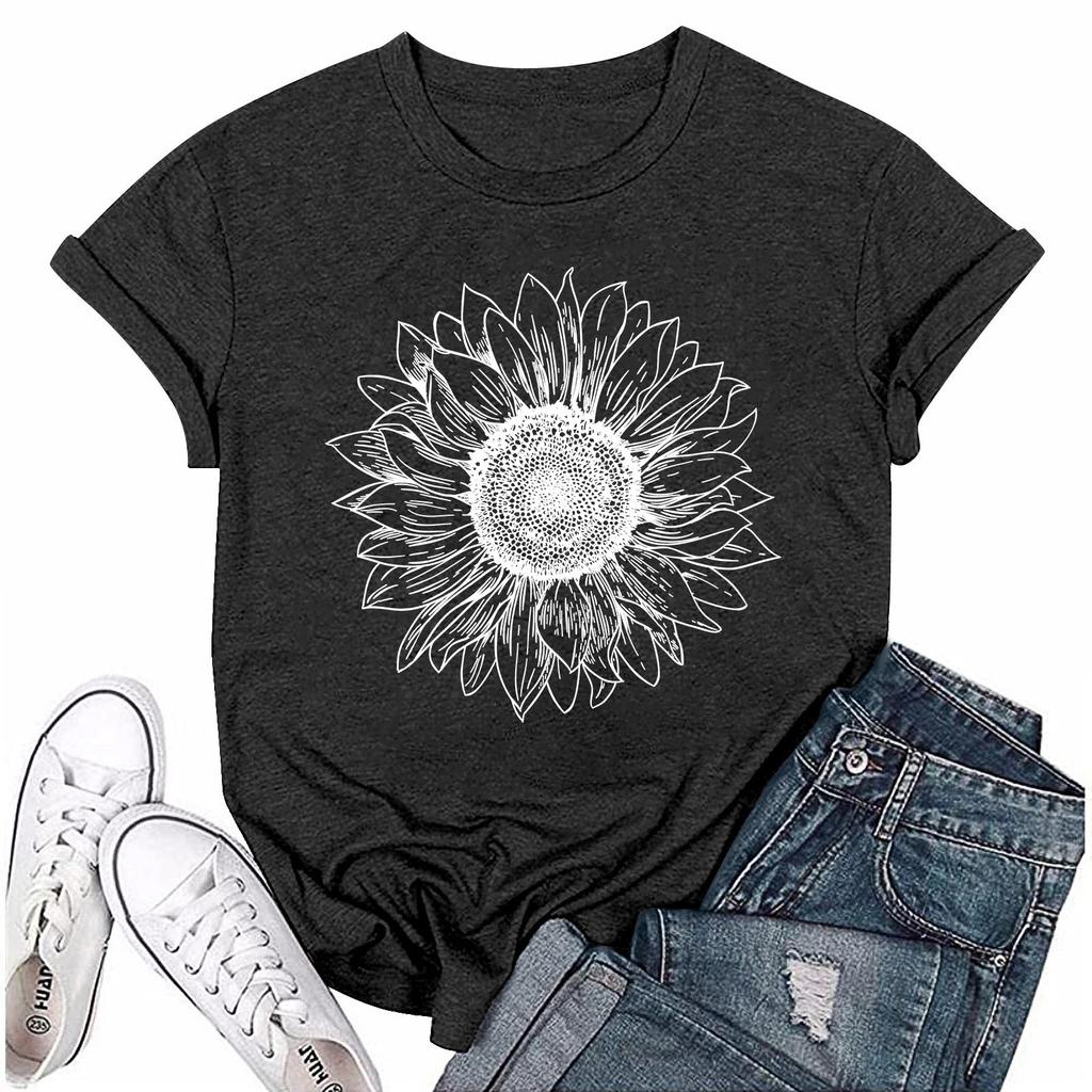 Unisex Casual Fashion Print Crewneck Loose T-shirt