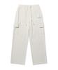 WACKY WILLY Women'S Wide Fit Cargo Knit-Like Pants Oatmeal