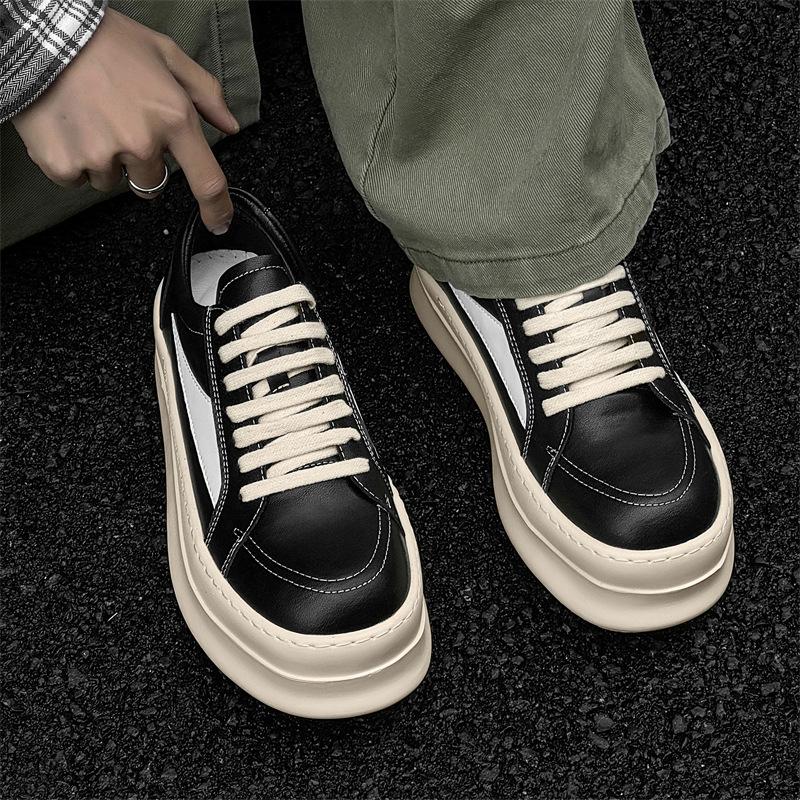 Neues Nischen-Design Dunkle verdickte Sport High-Street-Style Niedrige Plateauschuhe Trendige Schuhe