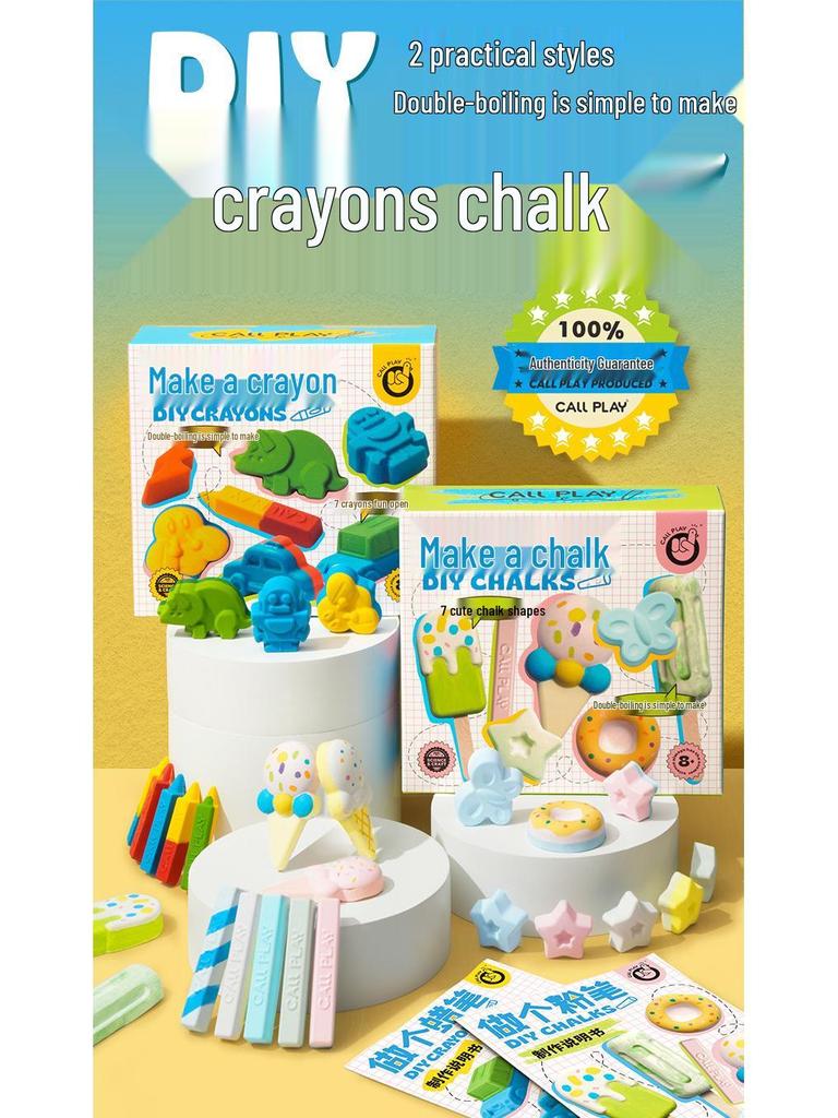 Ke Da Duck Colorful Cartoon Crayon & Chalk DIY Graffiti Toy for Kids