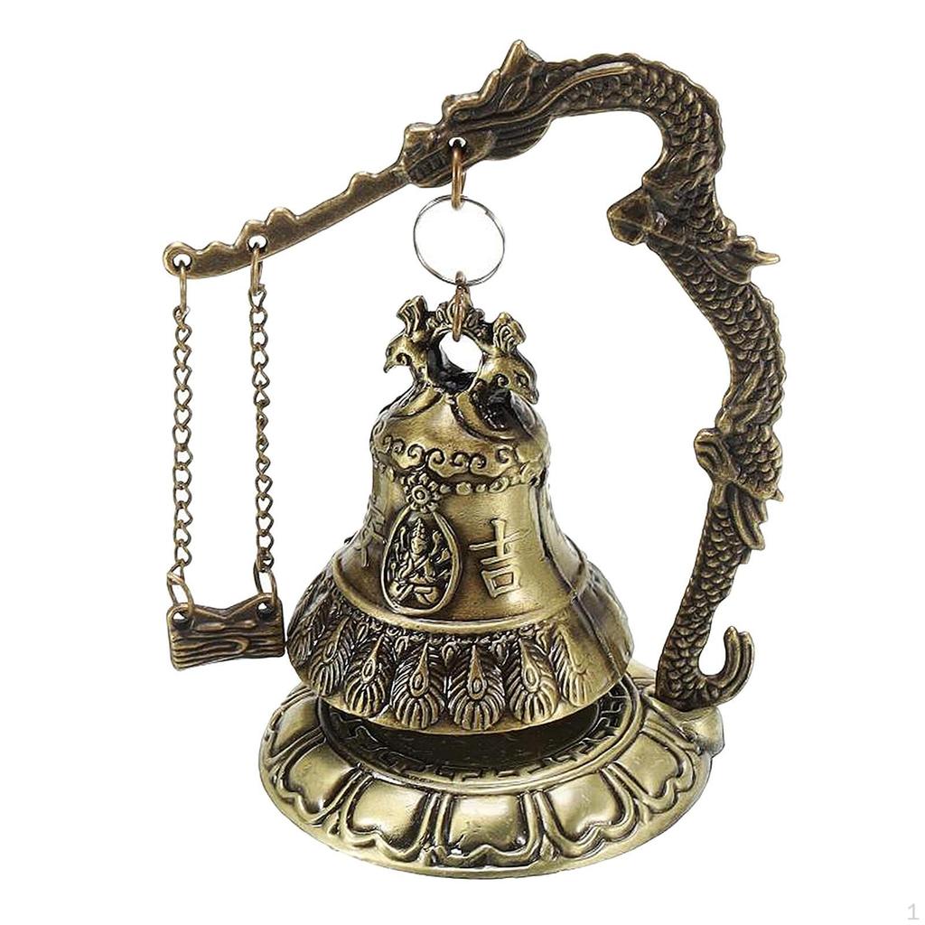 Fengshui Bell Blessing for Home Garden Desk Decor Length 7cm/2.76 Width Inch 12cm/4.72