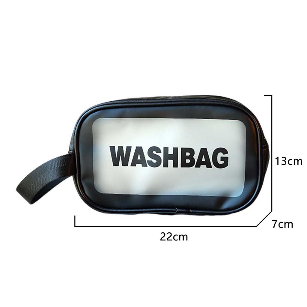 Women Men PU Toiletry Bag Portable Translucent Waterproof Makeup Cosmetic Bag Toiletry Organizer for Accessories