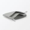 MUJI Wrinkle Nylon Flat Pouch Size S x 10 84475597 - Gray, (approx. 13.6 cm)