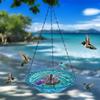 Hanging Outdoor Bird Bath Fountain Solar Powered Fountain Attracts Birds Squirrels  Large Capacity Garden Feeder