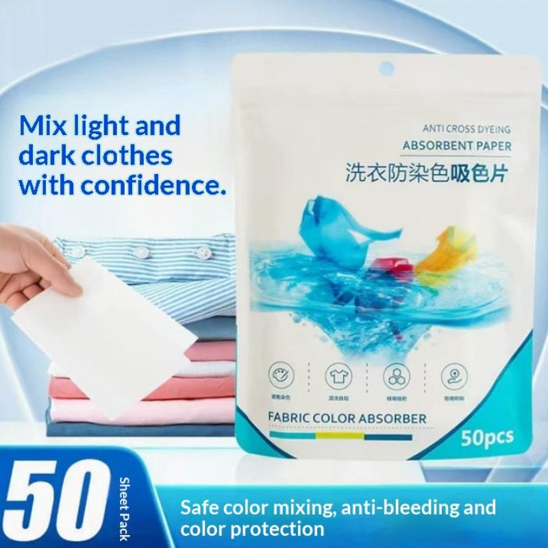 30/50/100Pcs Laundry Color Absorbing Paper Anti Dyeing Color Catcher Sheets For Washing Machine
