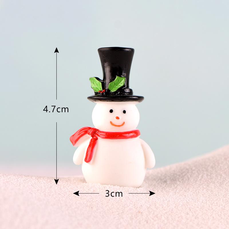 Christmas Tree Santa Claus Snowman Ornaments Miniature Garden Decor Figurines