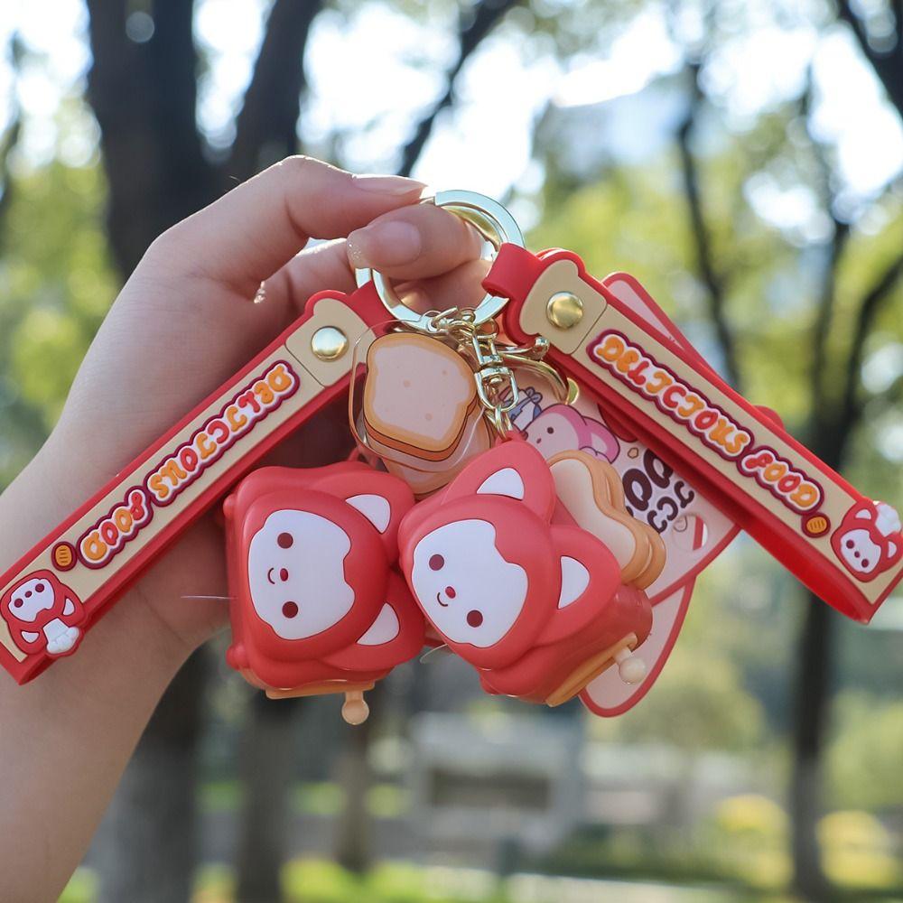 Exquisite Toaster Keychain Mini Cartoon Keychain Bag Accessories Animal Pendant  Couple