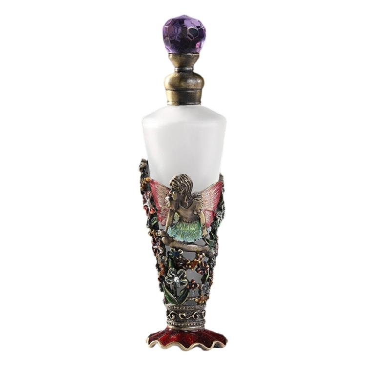Premium 25ml Empty Fragrances Bottle With Enamel Artwork Constructed From Zinc Alloys And Glass