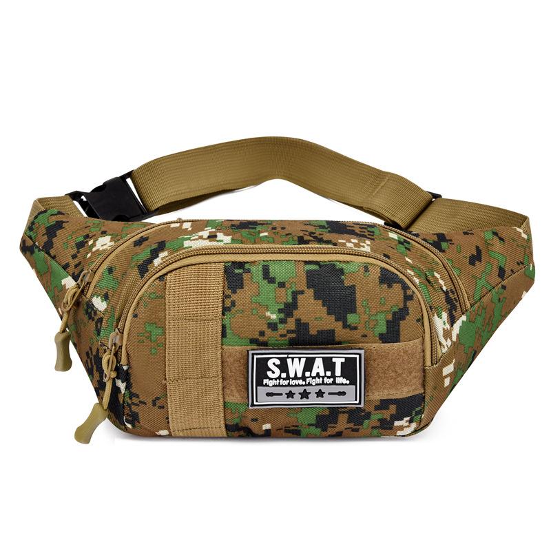 Camouflage Outdoor Mountaineering Fanny Bag Versatile Fashion Trend Shoulder Fanny Bag Running Sports Cycling Messenger Bag Bag