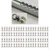 80pcs Silent Curtain Track Glider Drape Gliding Hanger For Bathroom