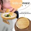 Cozy Sofa Armrest Tray Wooden Sofa Disc Foldable