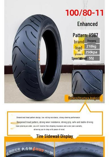 Zhengxin Electric Vehicle & Motorcycle Tire 90/80-11, 110/70-100 Vacuum Tire for Road Riding