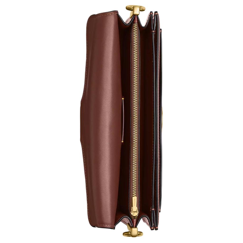 Coach Tabby 26 Gold Hardware Detachable Shoulder Strap Smooth Leather Handheld Crossbody Shoulder Bag Medium Women bags Deep-Brown CW631-B4XB6