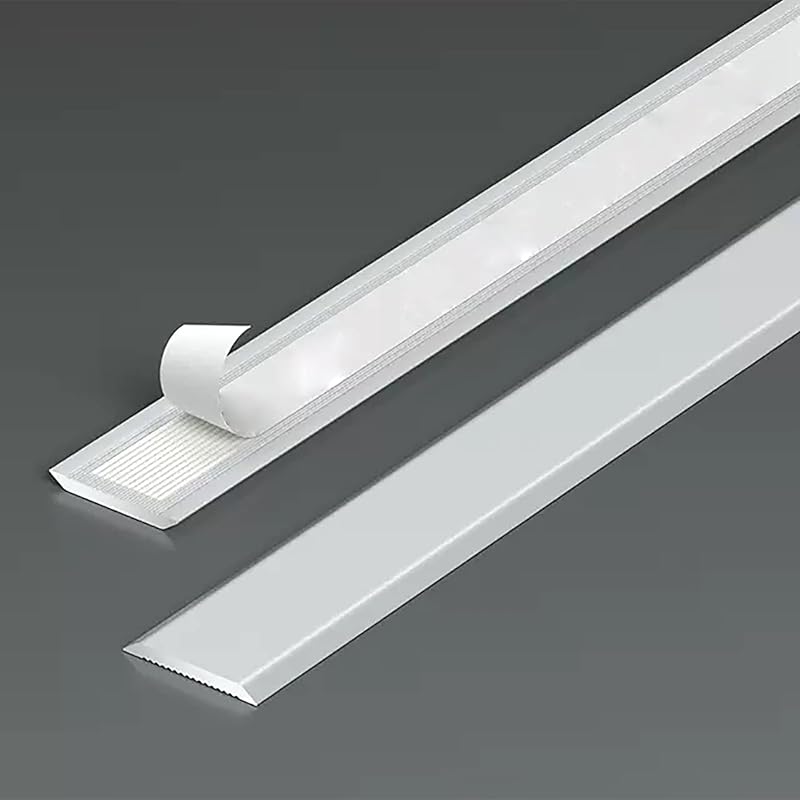 Floor Transition Strip Door Kitchen Bedroom, Door Edge Trim Strip for Tile/Carpet/Vinyl Flooring,Laminate Flooring Transition Strips,Self Adhesive