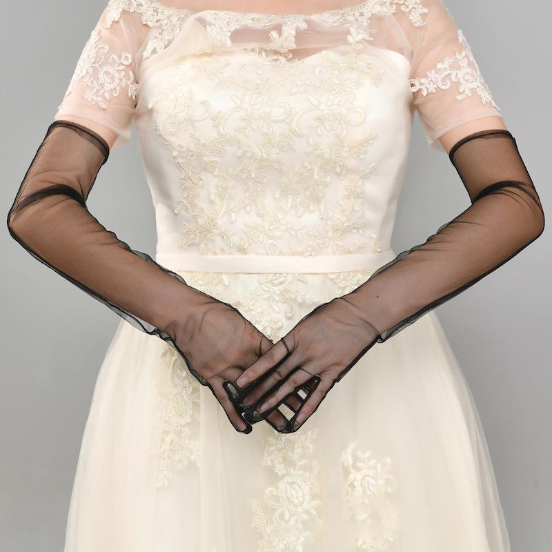 Casual Thin Mesh Lace Gloves Women S Black Silk Sexy Breathable Sunscreen