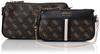 GUESS Kasinta Doppel-Reißverschlusstasche Braun Multi Crossbody,