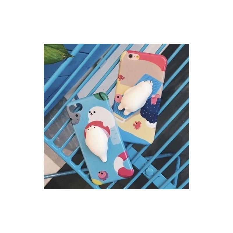 Zachte 3D Squishy Siliconen Kat Panda TPU Telefoonhoesje Cover Voor Iphone 6 6s 7 Plus