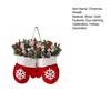 Traditional Red White Wreath Christmas Mitten/Stocking Wreath, Decorative Artificial with Berries Pine Cones, Farmhouse Style Door Hanger Branches,