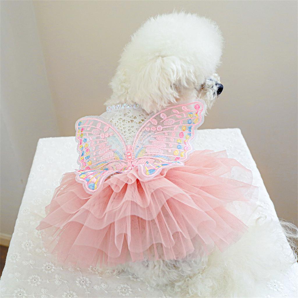 Katzen Kostüm Hochzeitskleid Kleiner Hund Rock Schmetterling Spitze Kleid für Katzen Hunde Fotografie Formeller Anlass Haustier Kostüm