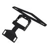 Foldable Adjustable Metal License Plate Holder, Black, Short Tail Design for Motorcycles