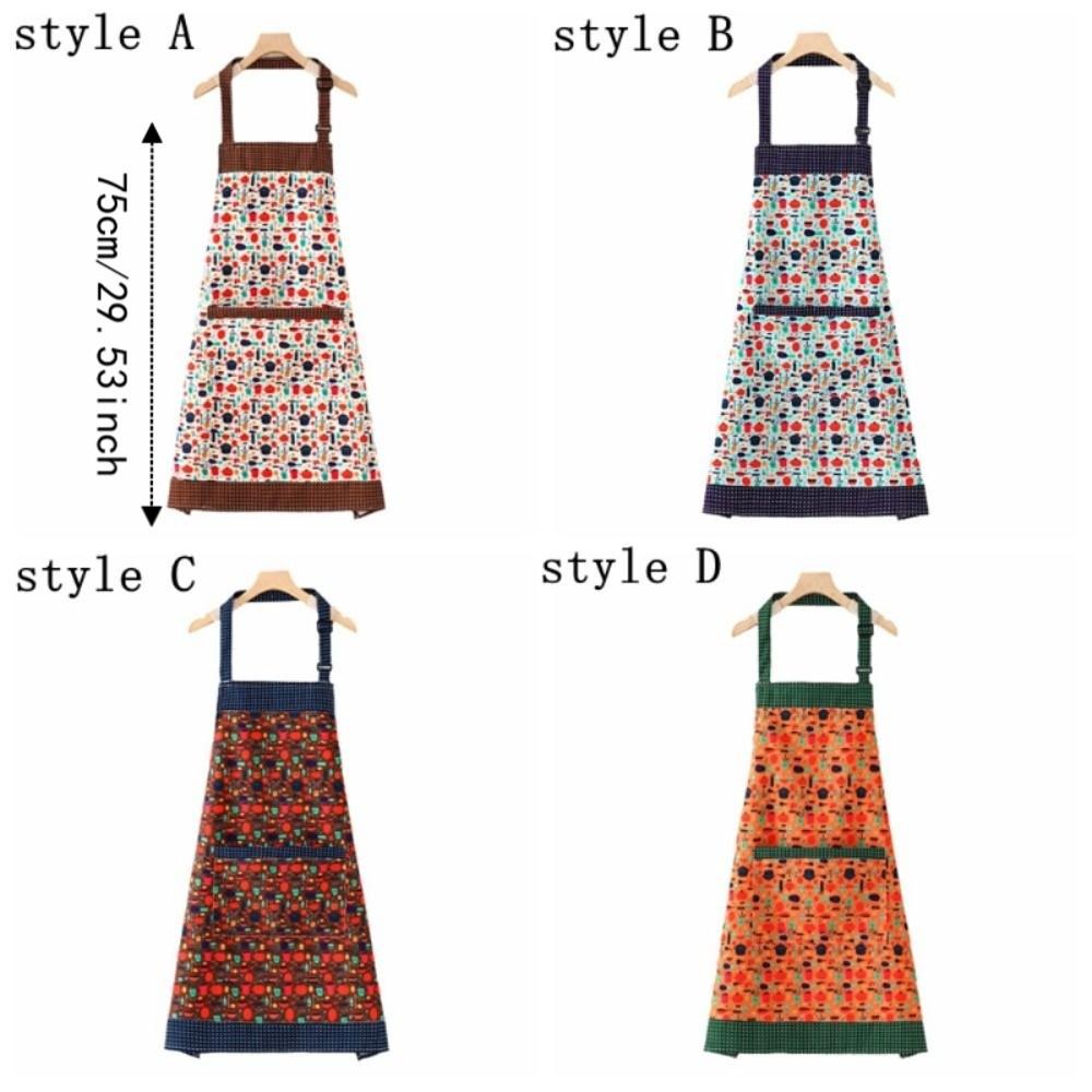 Wear Resistant Printed Apron Waterproof Women Waist Workwear Chef Apron Barbecue