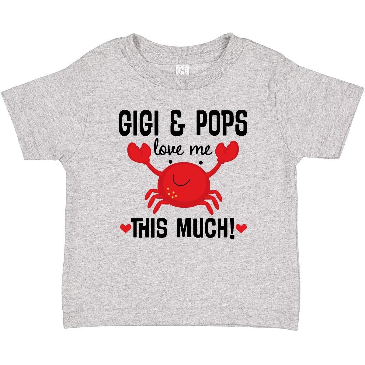 Inktastic Gigi And Pops Love Me Grandchild Baby T-Shirt Grandkids Grandbaby Girl 150