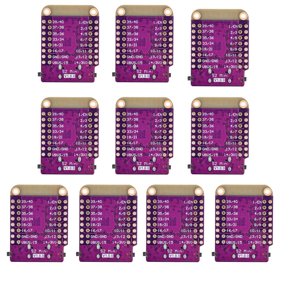 10Pcs ESP32 S2 Mini WiFi Board Based ESP32-S2FN4R2 ESP32-S2 4MB Flash Type-C Connect Compatible with MicroPython