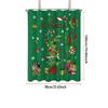 1pc Merry Christmas Green Printed Waterproof Shower Curtain with 12 Hooks, Available In Multiple Sizes and Machine Washable